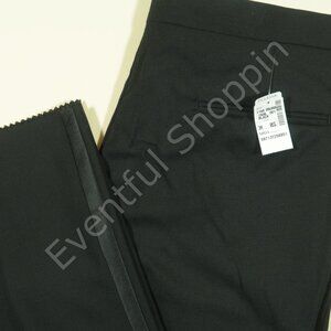 Jos A Bank Tuxedo Pants Mens 34 Black Pleated Wool Unfinished Inseam New